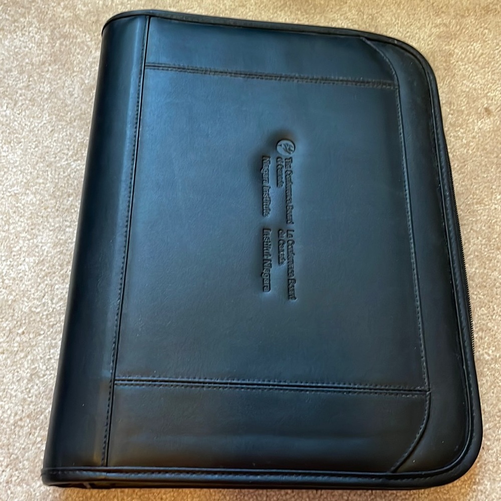 Zipper professional black binder